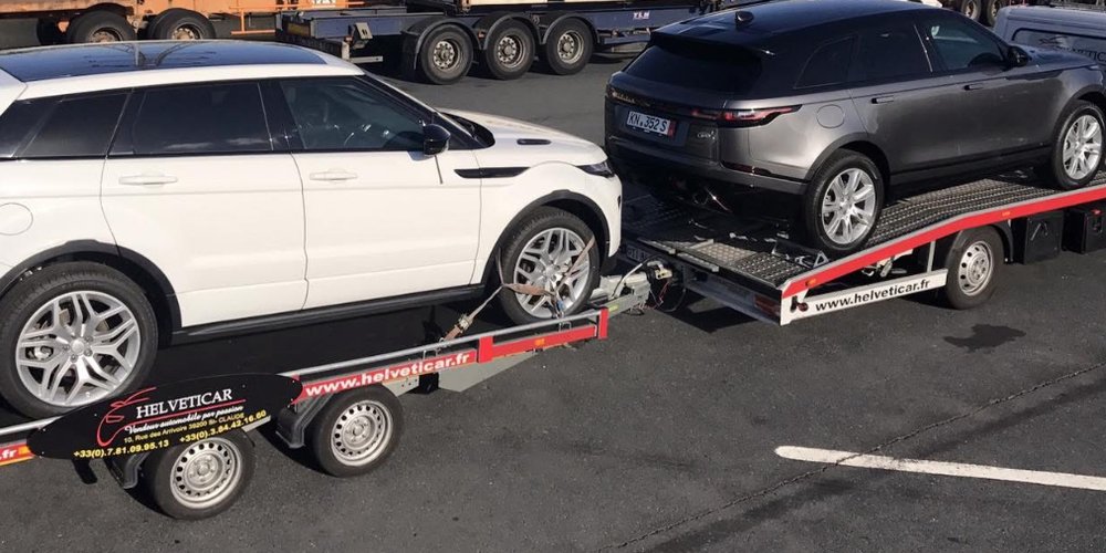 Transporteur partenaire Helveticar — Range Rovers acheminés depuis l'Europe